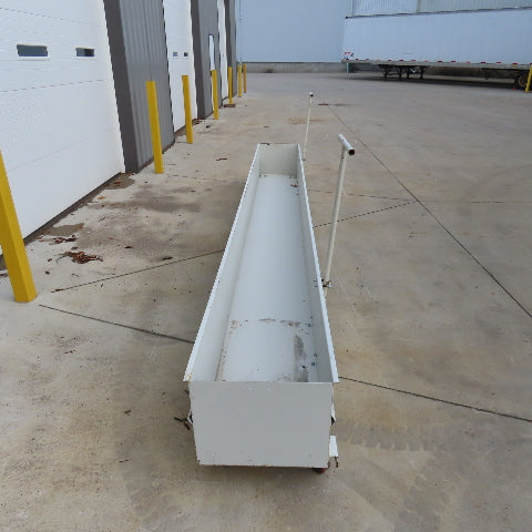 180 L x 18-3/4 W x 15-1/2 " D Slug Scrap Chip Catchment Tray Pan W/Casters