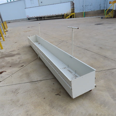 180 L x 18-3/4 W x 15-1/2 " D Slug Scrap Chip Catchment Tray Pan W/Casters