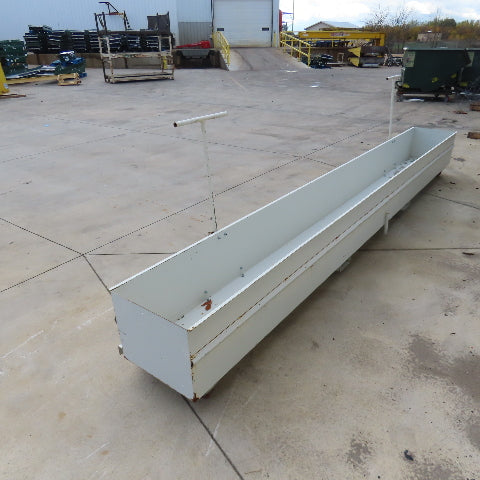 180 L x 18-3/4 W x 15-1/2 " D Slug Scrap Chip Catchment Tray Pan W/Casters
