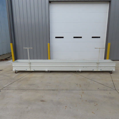 180 L x 18-3/4 W x 15-1/2 " D Slug Scrap Chip Catchment Tray Pan W/Casters
