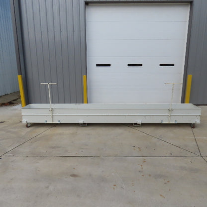 180 L x 18-3/4 W x 15-1/2 " D Slug Scrap Chip Catchment Tray Pan W/Casters
