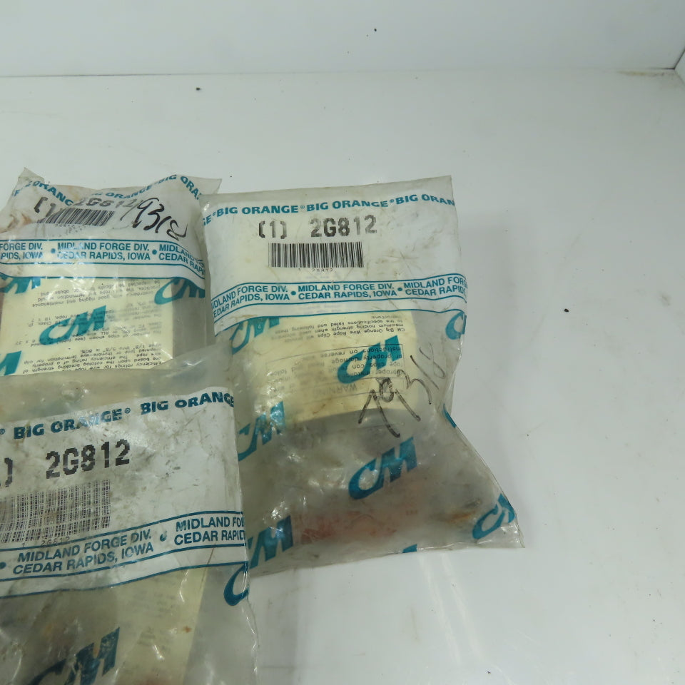 CM Columbus McKinnon 2G812 Big Orange 3/8 Wire Rope Clip Lot of 9