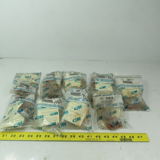 CM Columbus McKinnon 2G812 Big Orange 3/8 Wire Rope Clip Lot of 9