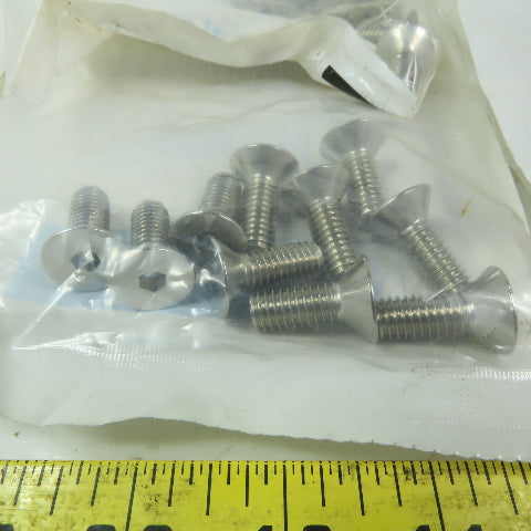 3/8-16x1 Flat Head Hex Socket Cap Screws 18-8 Stainless Steel Lot of 60