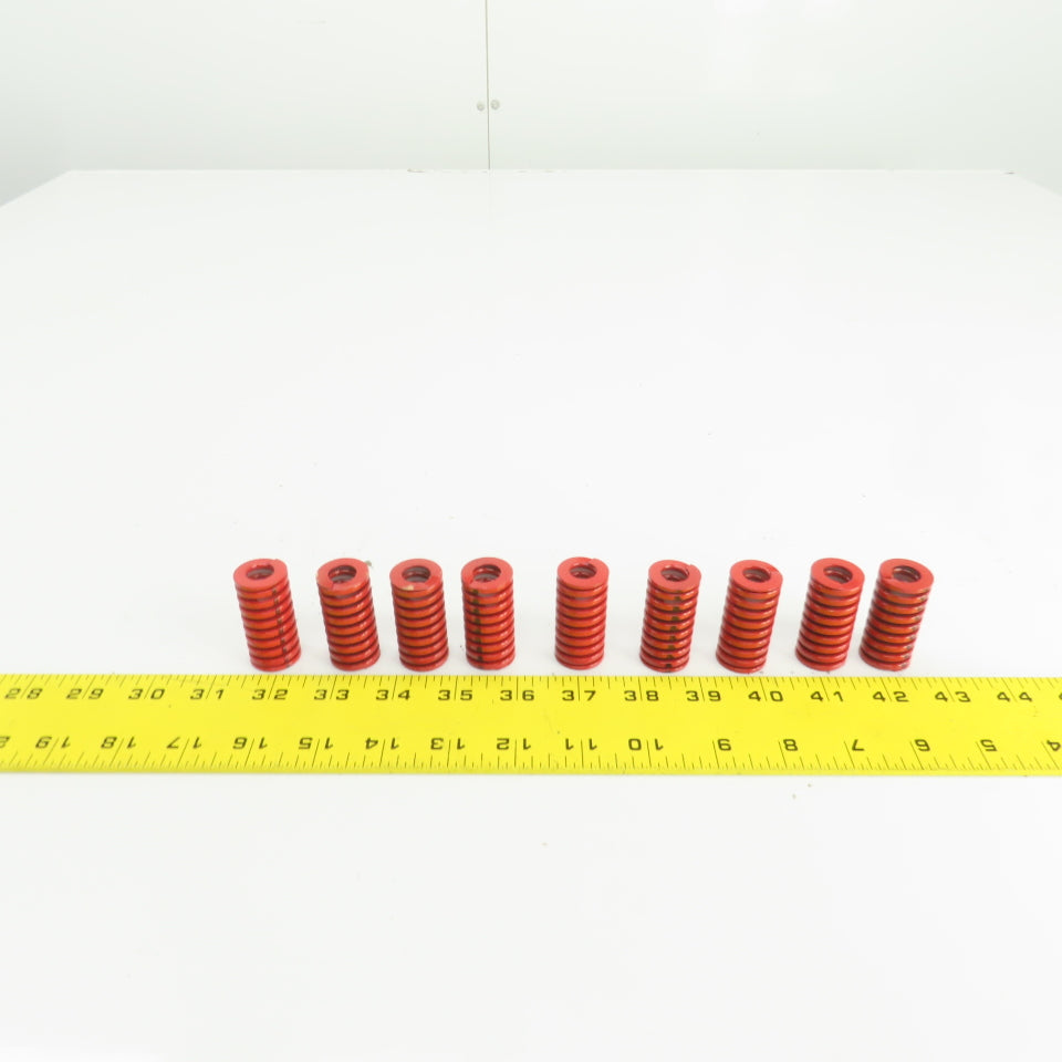 Misumi SWM22-45 22mm x 45mm L Red Coil Spring Lot Of 9