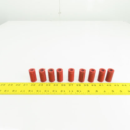 Misumi SWM22-45 22mm x 45mm L Red Coil Spring Lot Of 9