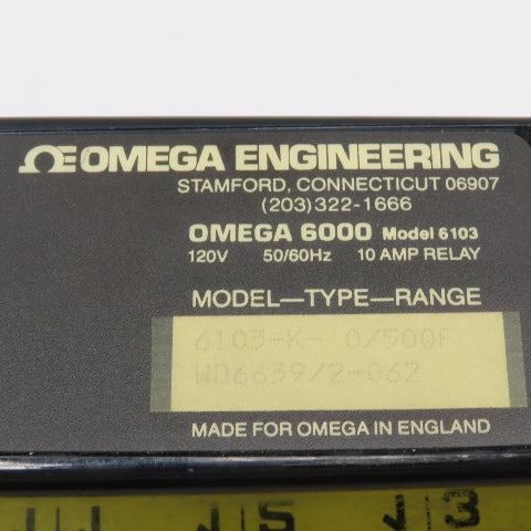 Omega 6103-K Temperature Controller Relay 0-500°F 120V
