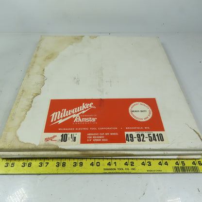 Milwaukee 49-92-5410 10-1/8" Abrasive Cutoff Wheel For Masonry 3/4" Arbor