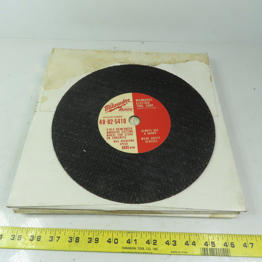 Milwaukee 49-92-5410 10-1/8" Abrasive Cutoff Wheel For Masonry 3/4" Arbor