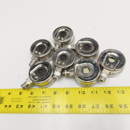Matheson 63-2206 60PSI 30"Hg Vacuum 400kPa Pressure Gauge 1/4" NPT Lot Of 7