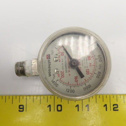 Matheson 63-2207 200PSI -30"Hg Vacuum 1400kPa Pressure Gauge  1/4" NPT