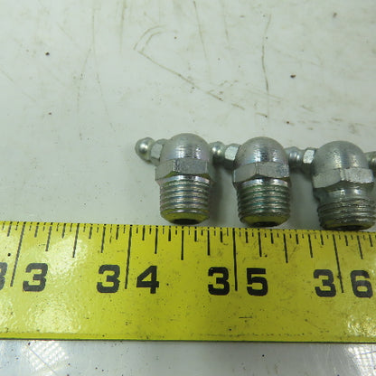 1/4" NPT 45° Grease Fitting Zerk Grease Nipple Lot Of 10