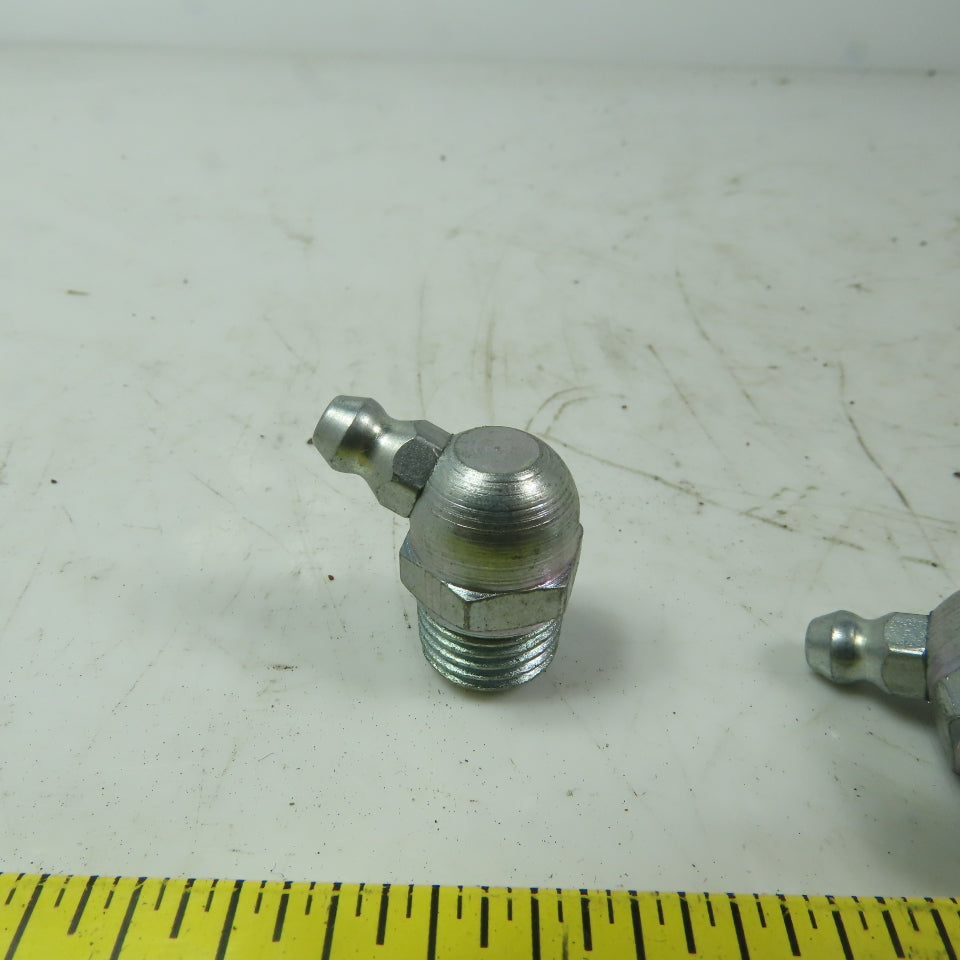 1/4" NPT 45° Grease Fitting Zerk Grease Nipple Lot Of 10