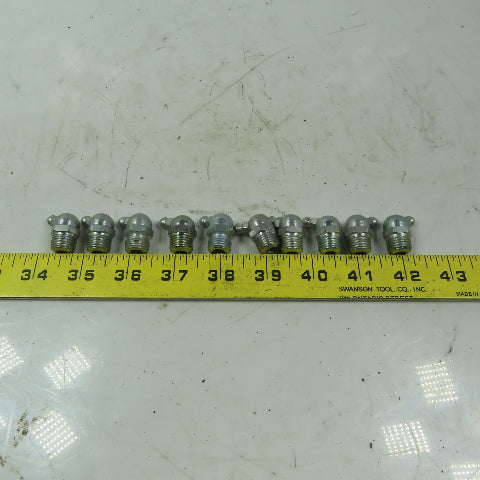 1/4" NPT 45° Grease Fitting Zerk Grease Nipple Lot Of 10