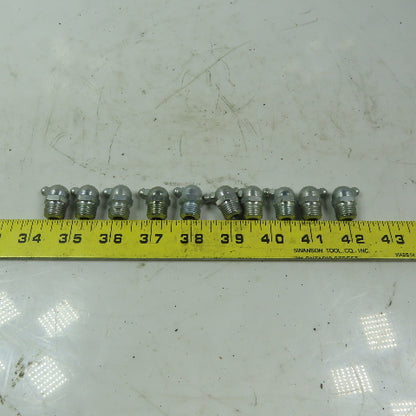 1/4" NPT 45° Grease Fitting Zerk Grease Nipple Lot Of 10