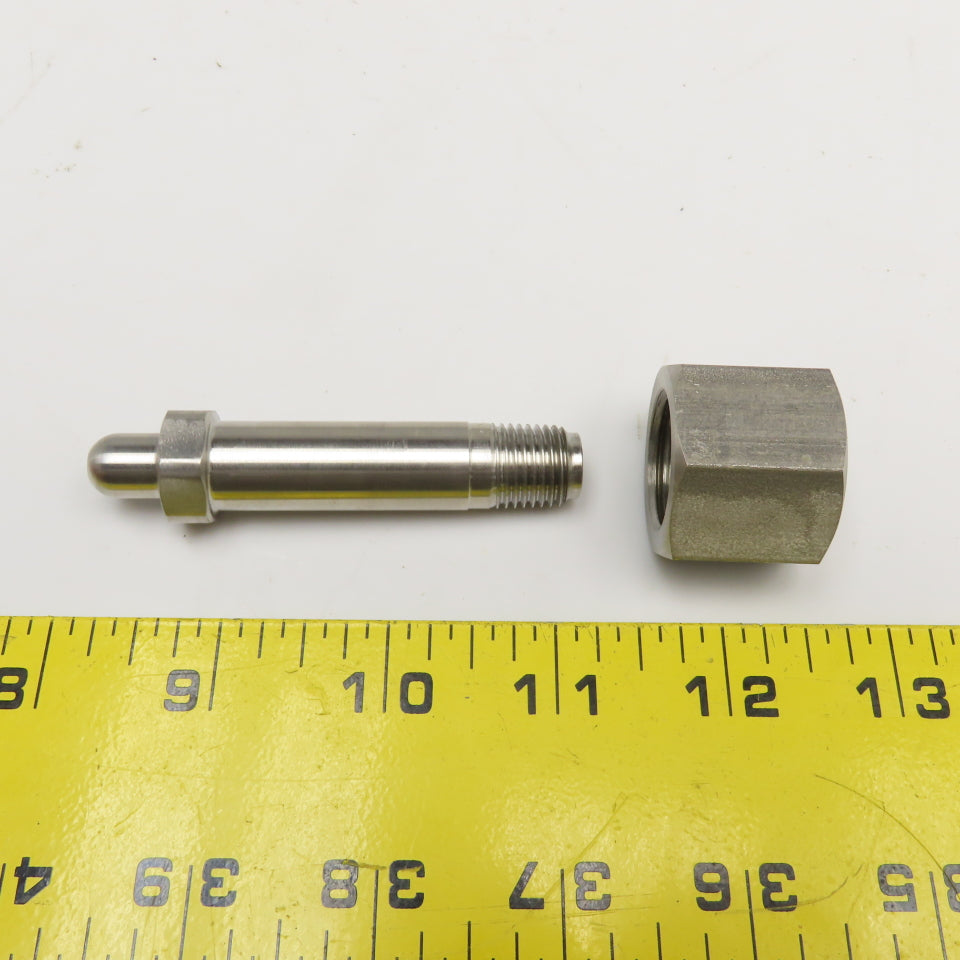 Parker 54 Series 1/4" NPT x 1/2" NPT Female Stainless Steel Gas Inlet Connector