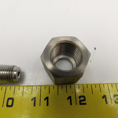 Parker 54 Series 1/4" NPT x 1/2" NPT Female Stainless Steel Gas Inlet Connector