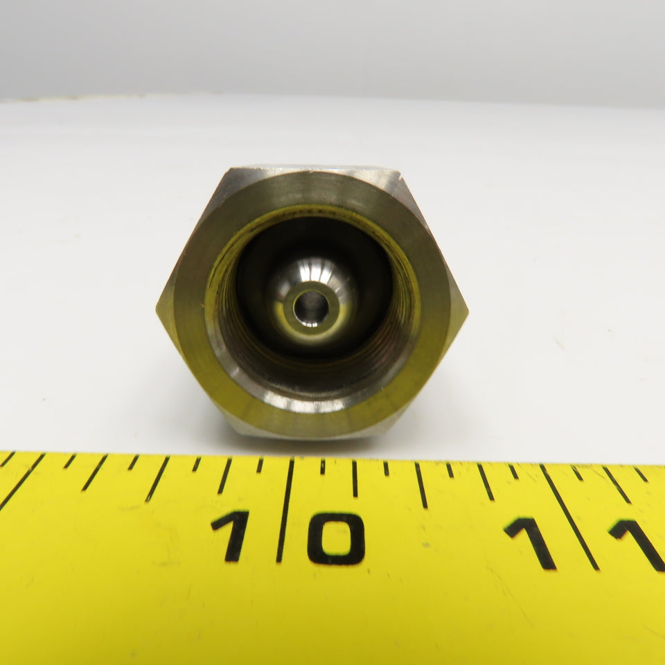 Parker 54 Series 1/4" NPT x 1/2" NPT Female Stainless Steel Gas Inlet Connector
