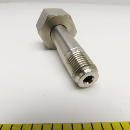 Parker 54 Series 1/4" NPT x 1/2" NPT Female Stainless Steel Gas Inlet Connector