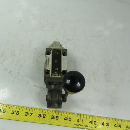 Rexroth 4WMM6J52/F 466583/2 Hydraulic Manual Control Distribution Valve 3 Pos.