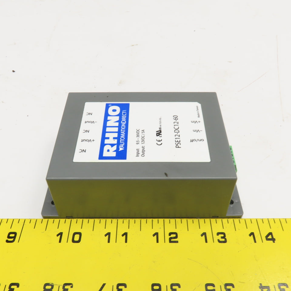 Rhino PSE12-DC12-60 9.5-36VDC DC-DC Converter 12VDC Output