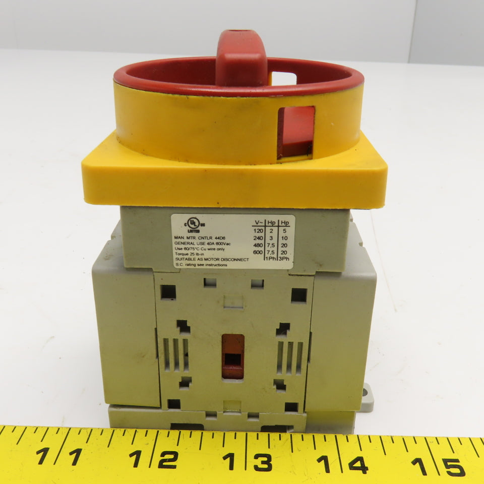 Allen Bradley 194E-E40-1753 600V 20Hp 1Ph 3Ph Disconnect Switch Panel Operator