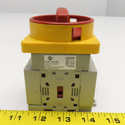 Allen Bradley 194E-E40-1753 600V 20Hp 1Ph 3Ph Disconnect Switch Panel Operator