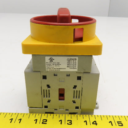 Allen Bradley 194E-E40-1753 600V 20Hp 1Ph 3Ph Disconnect Switch Panel Operator