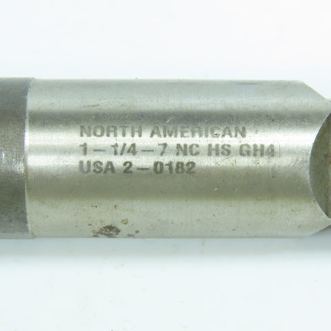North American 1-1/4"-7 HSS Straight Flute Plug Tap 4F USA