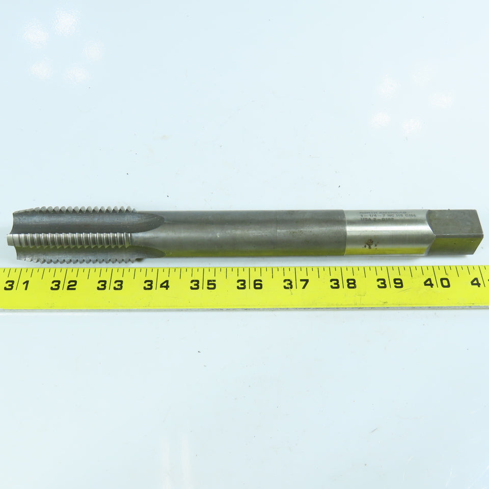 North American 1-1/4"-7 HSS Straight Flute Plug Tap 4F USA