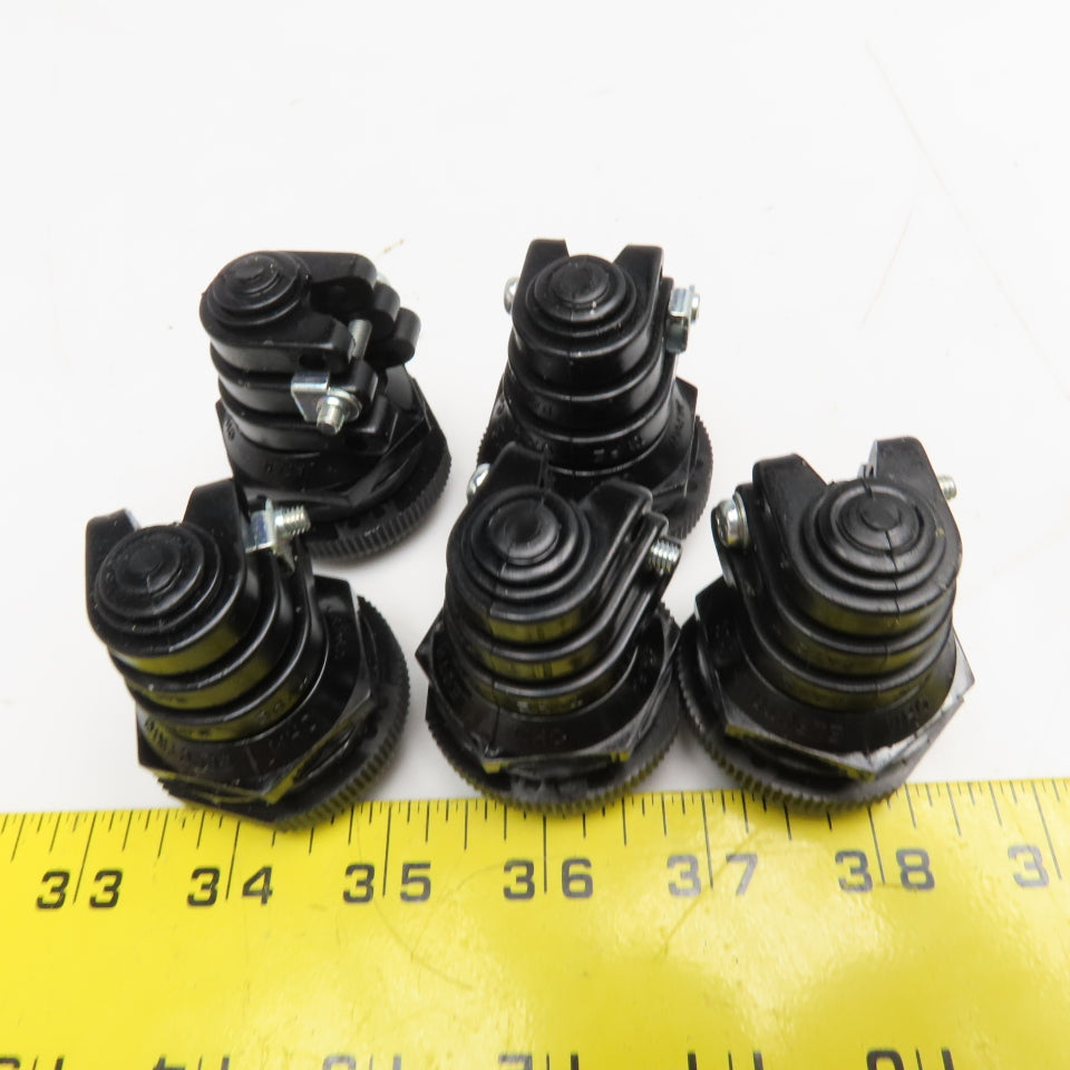 Ohm Electric OA-2 Plastic Cable Gland 9-19mm Cable 33mm Mounting Hole Lot Of 5