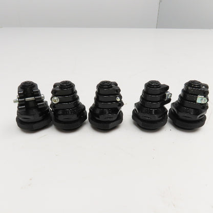 Ohm Electric OA-2 Plastic Cable Gland 9-19mm Cable 33mm Mounting Hole Lot Of 5