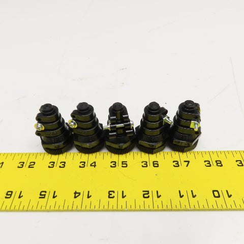 Ohm Electric OA-1 Plastic Cable Gland 4-12mm Cable 21mm Mounting Hole Lot Of 5