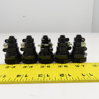 Ohm Electric OA-1 Plastic Cable Gland 4-12mm Cable 21mm Mounting Hole Lot Of 5