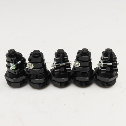 Ohm Electric OA-1 Plastic Cable Gland 4-12mm Cable 21mm Mounting Hole Lot Of 5