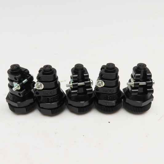 Ohm Electric OA-1 Plastic Cable Gland 4-12mm Cable 21mm Mounting Hole Lot Of 5