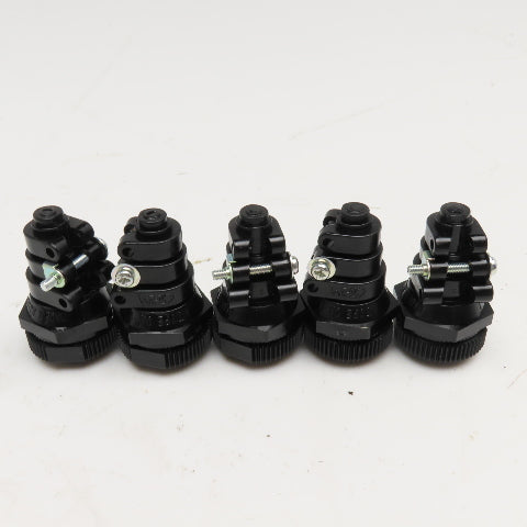 Ohm Electric OA-1 Plastic Cable Gland 4-12mm Cable 21mm Mounting Hole Lot Of 5