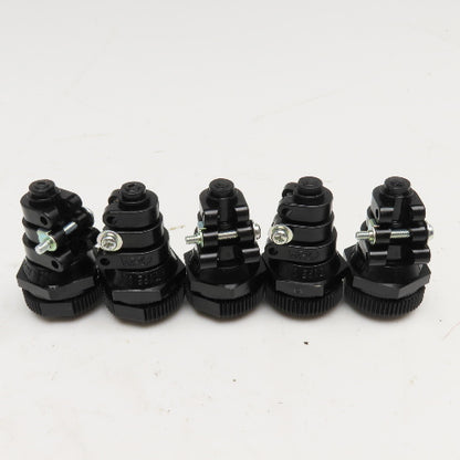 Ohm Electric OA-1 Plastic Cable Gland 4-12mm Cable 21mm Mounting Hole Lot Of 5