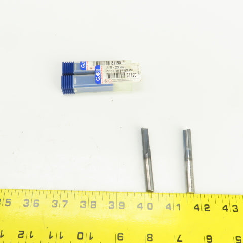 Garr 131-.03REO-C 5/16" 2-Straight Flute Carbide End Mill 5/16" Shank Lot Of 2