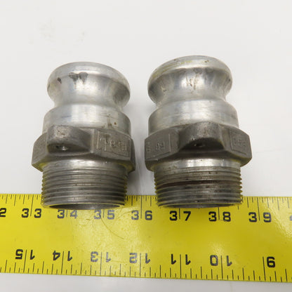 Ever-Tite 1-1/2" Cam Lock Male Hose Barb x 1-1/2" Male Coupling Lot Of 2
