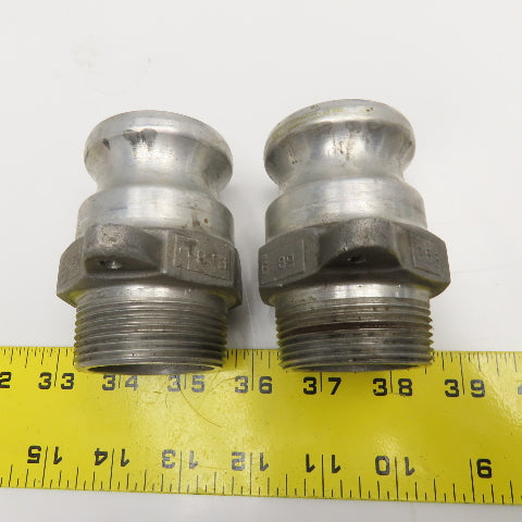 Ever-Tite 1-1/2" Cam Lock Male Hose Barb x 1-1/2" Male Coupling Lot Of 2