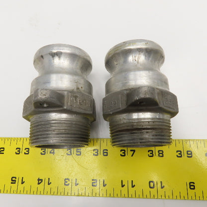 Ever-Tite 1-1/2" Cam Lock Male Hose Barb x 1-1/2" Male Coupling Lot Of 2