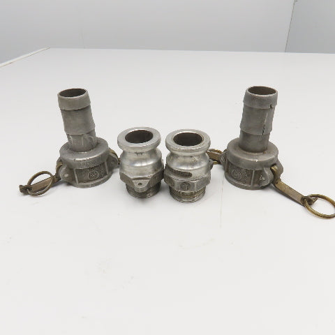 Ever-Tite 1-1/2" Cam Lock Male Hose Barb x 1-1/2" Male Coupling Lot Of 2