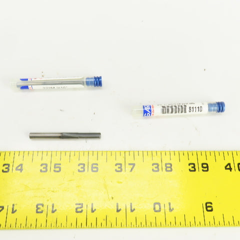 Garr 131-.03R 3/16" 2-Straight Flute Carbide End Mill 3/16" Shank Lot Of 2