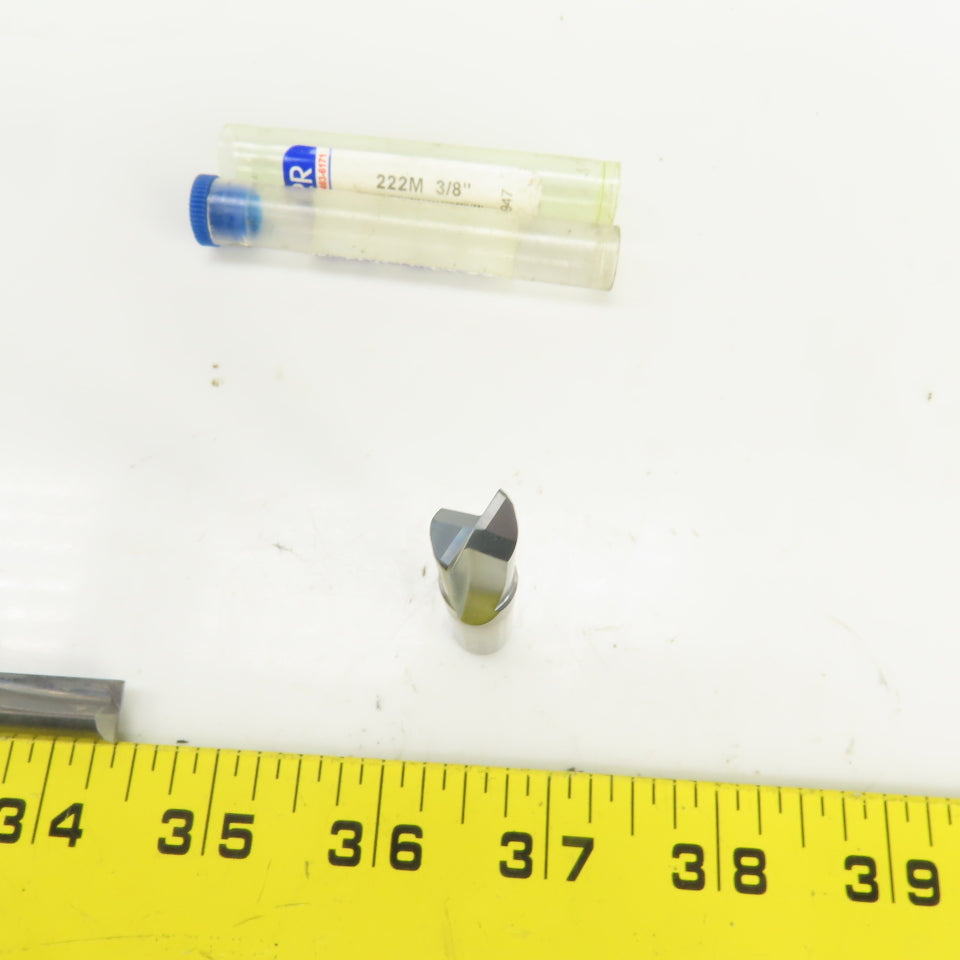 Garr 131.03REO-C 3/8" 2-Straight Flute Carbide End Mill 3/8" Shank Lot Of 2