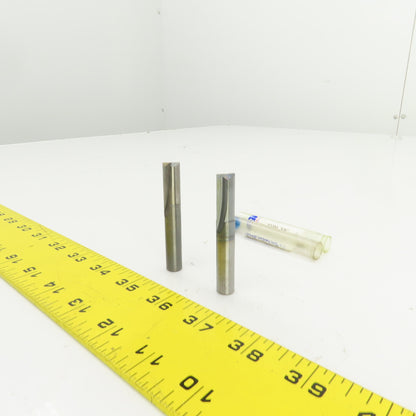 Garr 131.03REO-C 3/8" 2-Straight Flute Carbide End Mill 3/8" Shank Lot Of 2