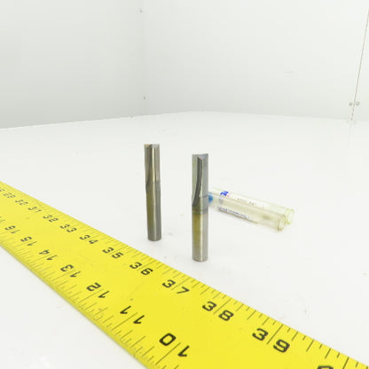 Garr 131.03REO-C 3/8" 2-Straight Flute Carbide End Mill 3/8" Shank Lot Of 2