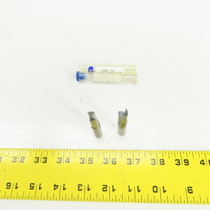Garr 131.03REO-C 3/8" 2-Straight Flute Carbide End Mill 3/8" Shank Lot Of 2