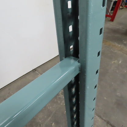 42" x 16' x 3"x3" Teardrop Pallet Racking Upright Leg 22,900 lbs Capacity NEW   Welded GREEN