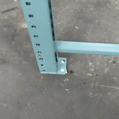 42" x 16' x 3"x3" Teardrop Pallet Racking Upright Leg 22,900 lbs Capacity NEW   Welded GREEN